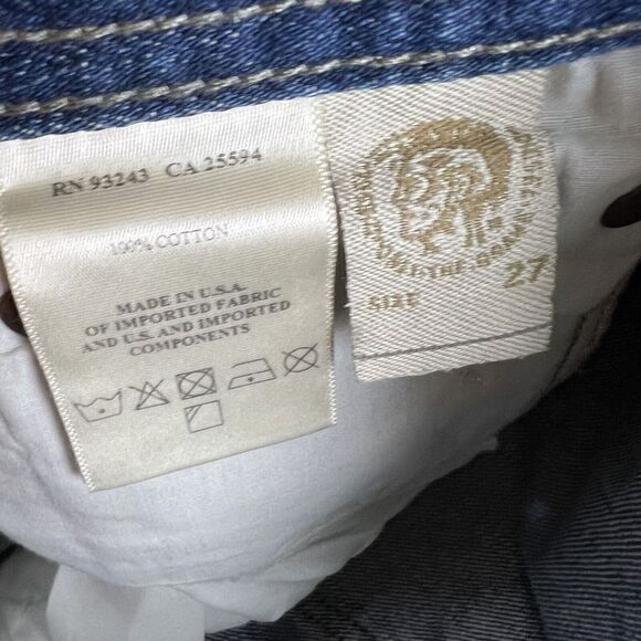 Diesel Larkee Jeans Regular Straight Mens 27x32 Light Blue Wash 0RZ49 MSRP $198 - Picture 9 of 12